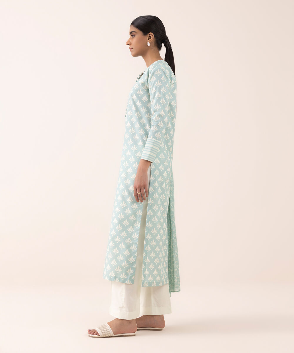 Women's Unstitched Cotton Printed Multi 2 Piece Suit