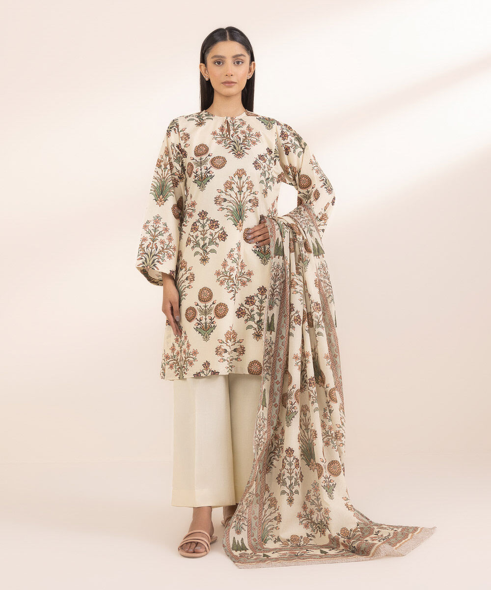 Woman - Printed Voile Dupatta