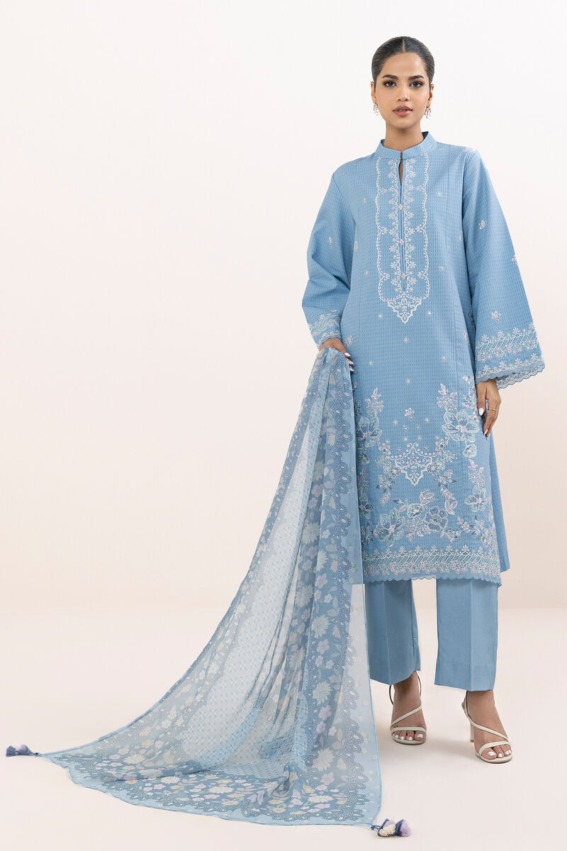 3 Piece - Embroidered Jacquard Suit