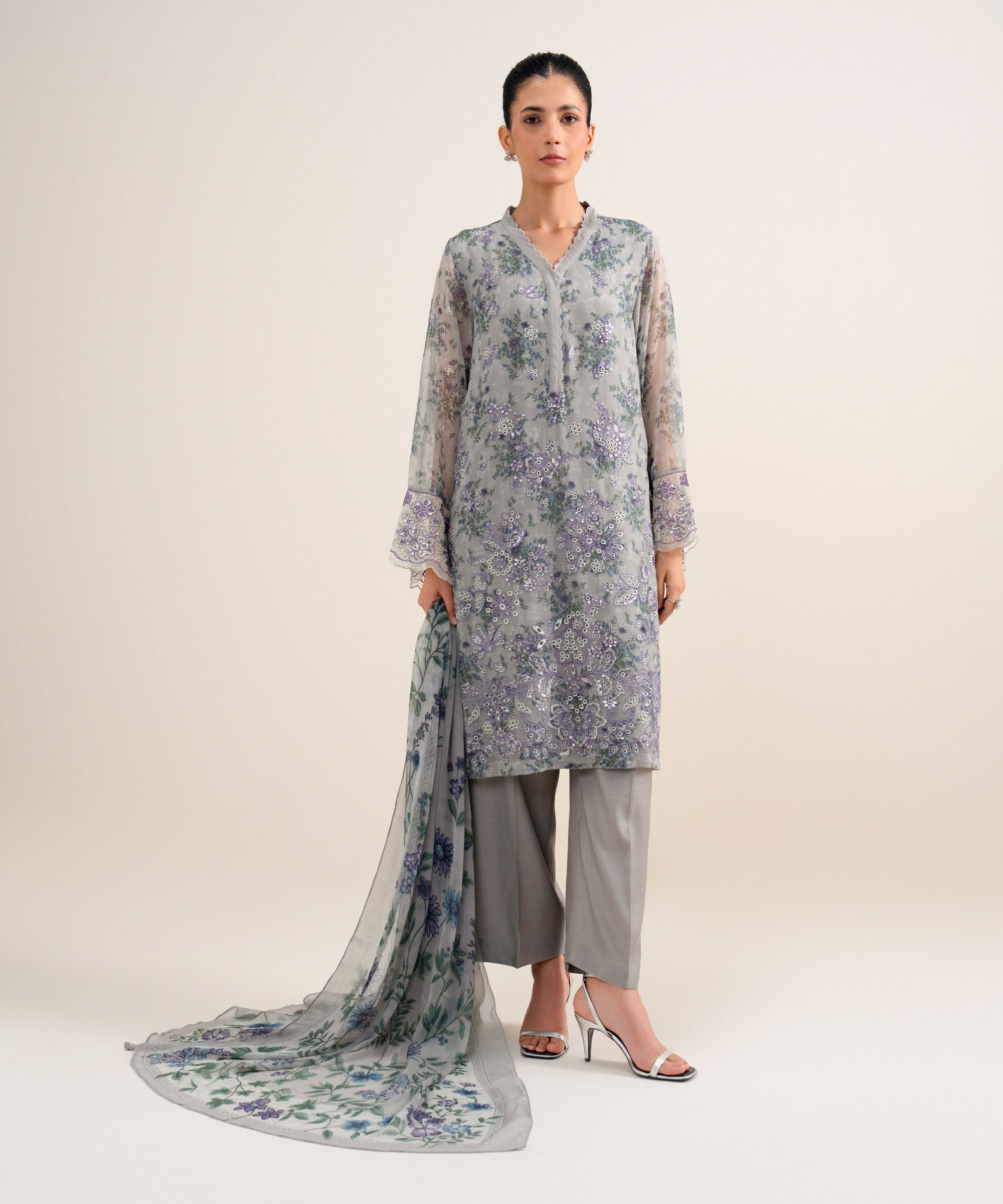 Unstitched 3 Pc Chiffon U3FELX25V105
