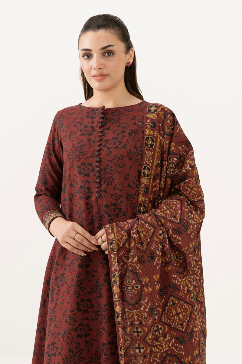 3 Piece - Printed Light Khaddar Suit