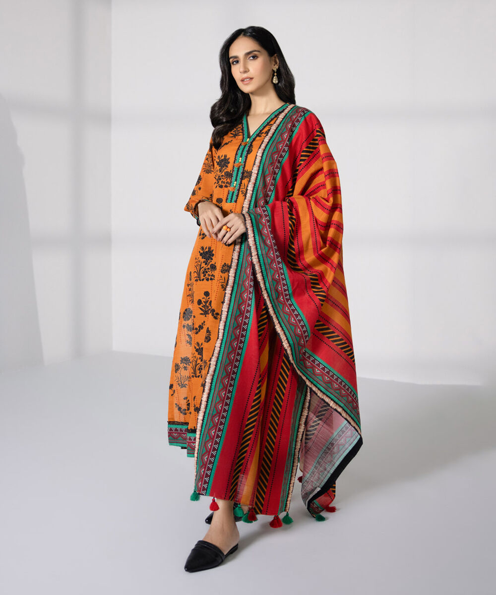 Ladies Khaddar Unstitched Shirt Dupatta