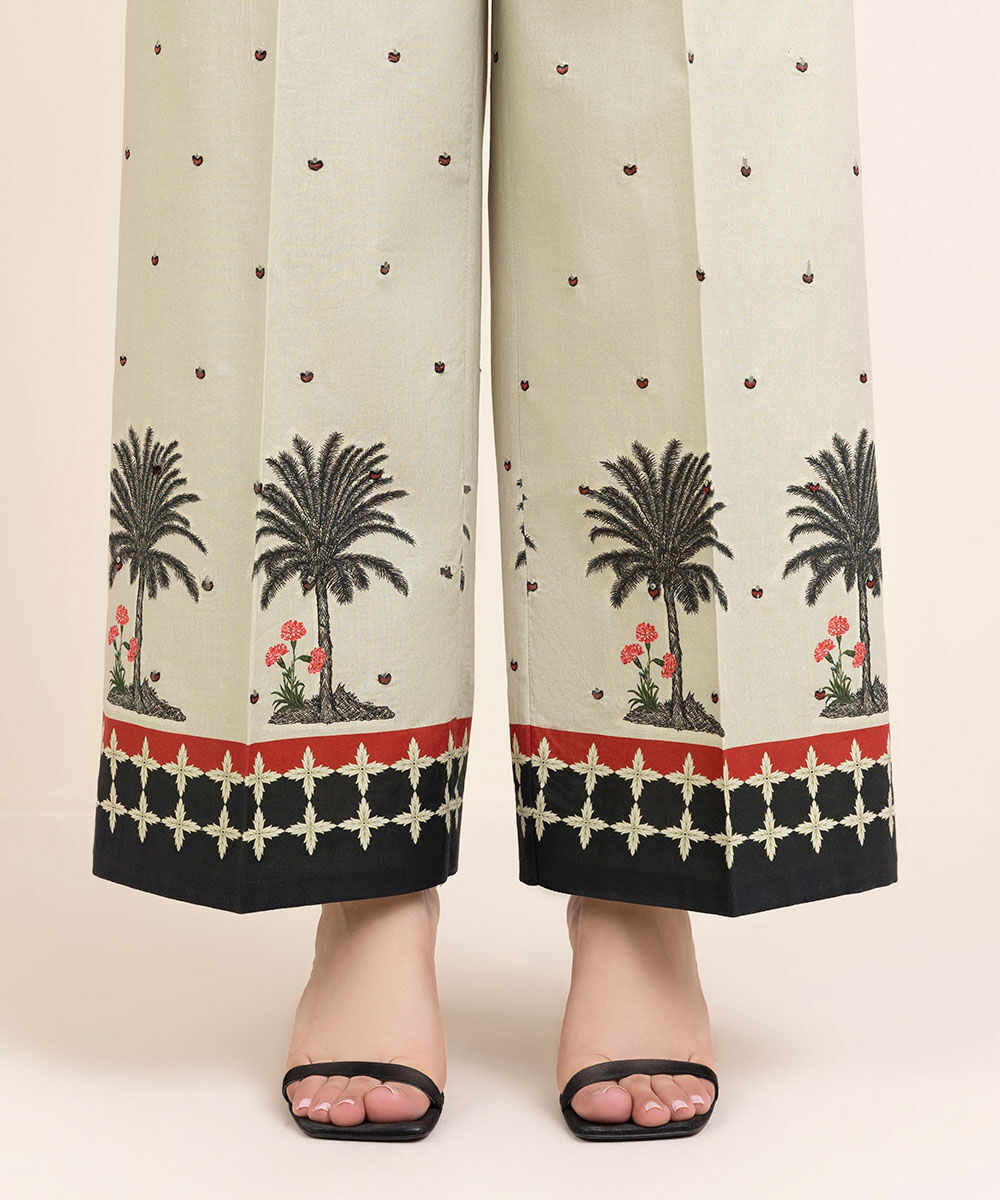 Woman - Multi Embroidered Cambric Culottes