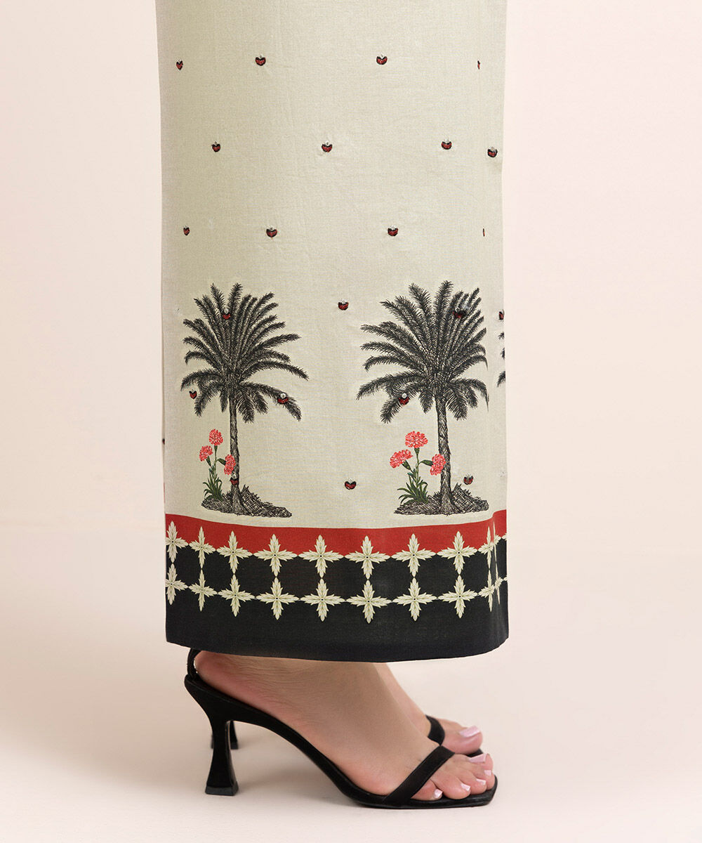 Woman - Multi Embroidered Cambric Culottes