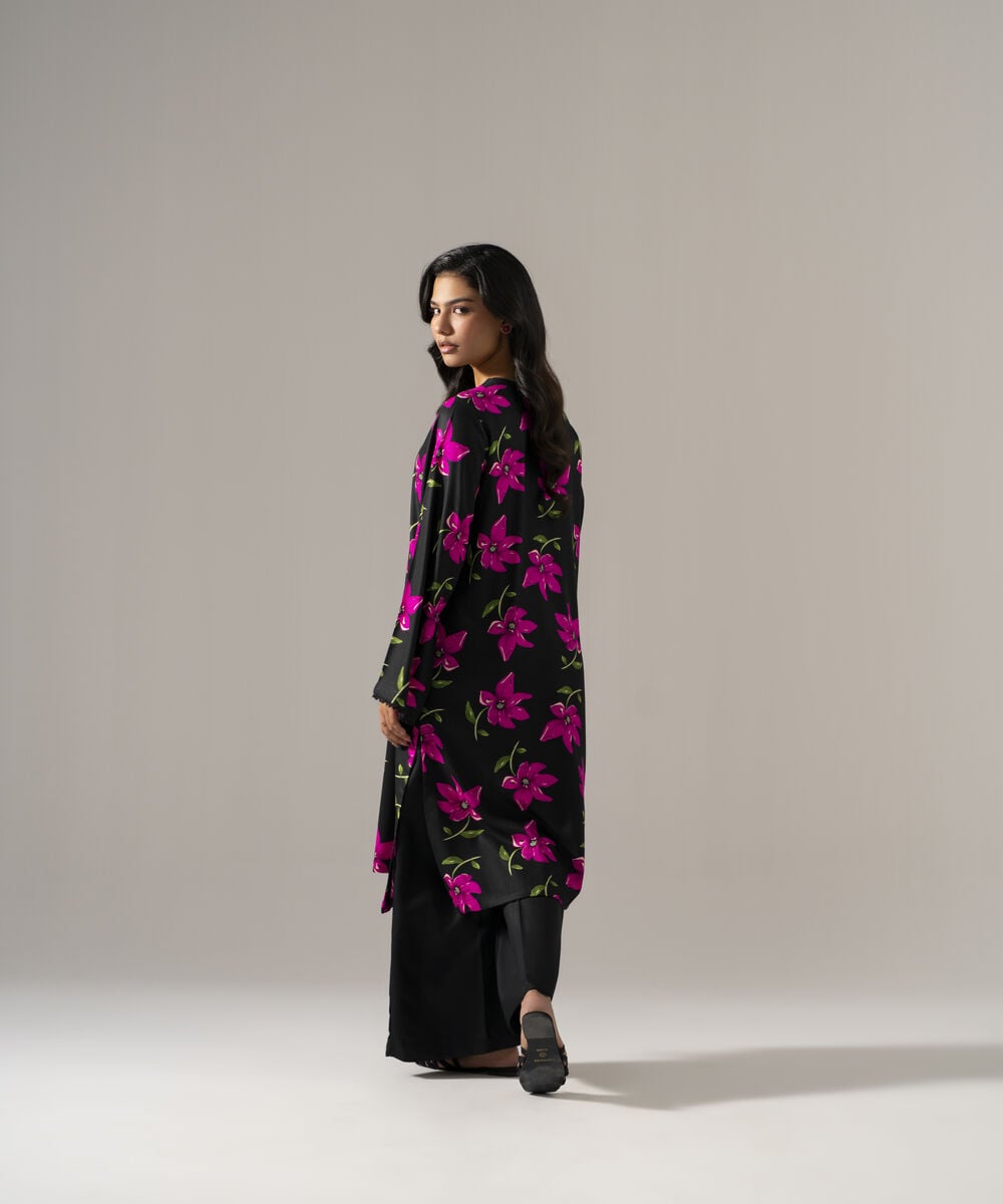 Women's RTW Viscose Marina Printed Black 2 Piece Suit