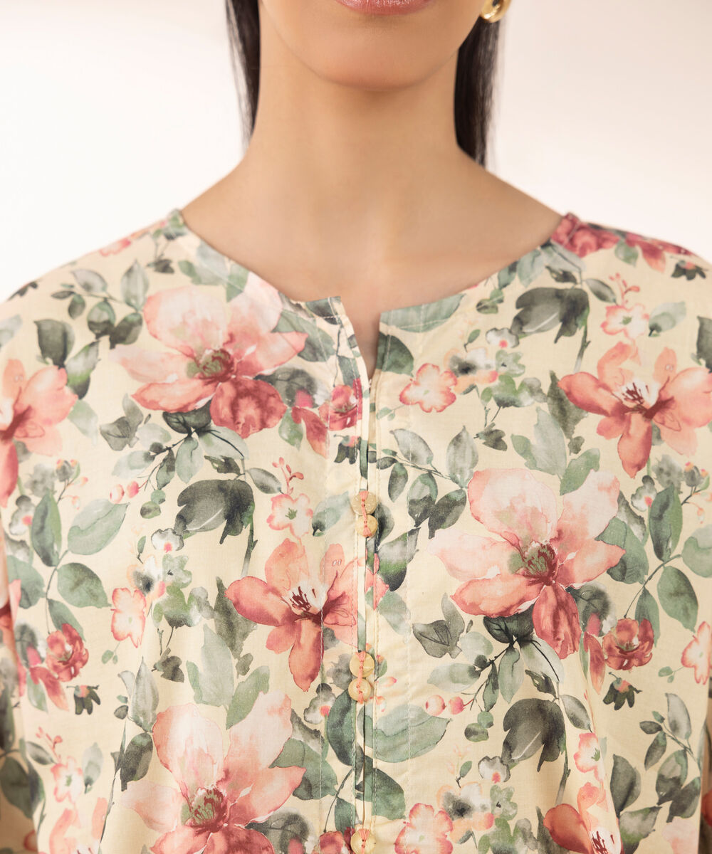 Women's RTW Lycra Multi Printed Boxy Shirt