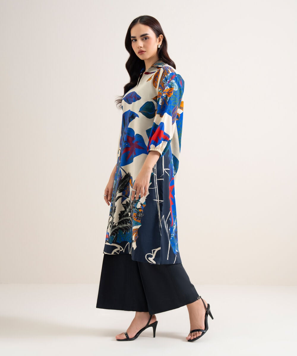 Women's Unstitched Lawn Printed Multi  2 Piece Suit