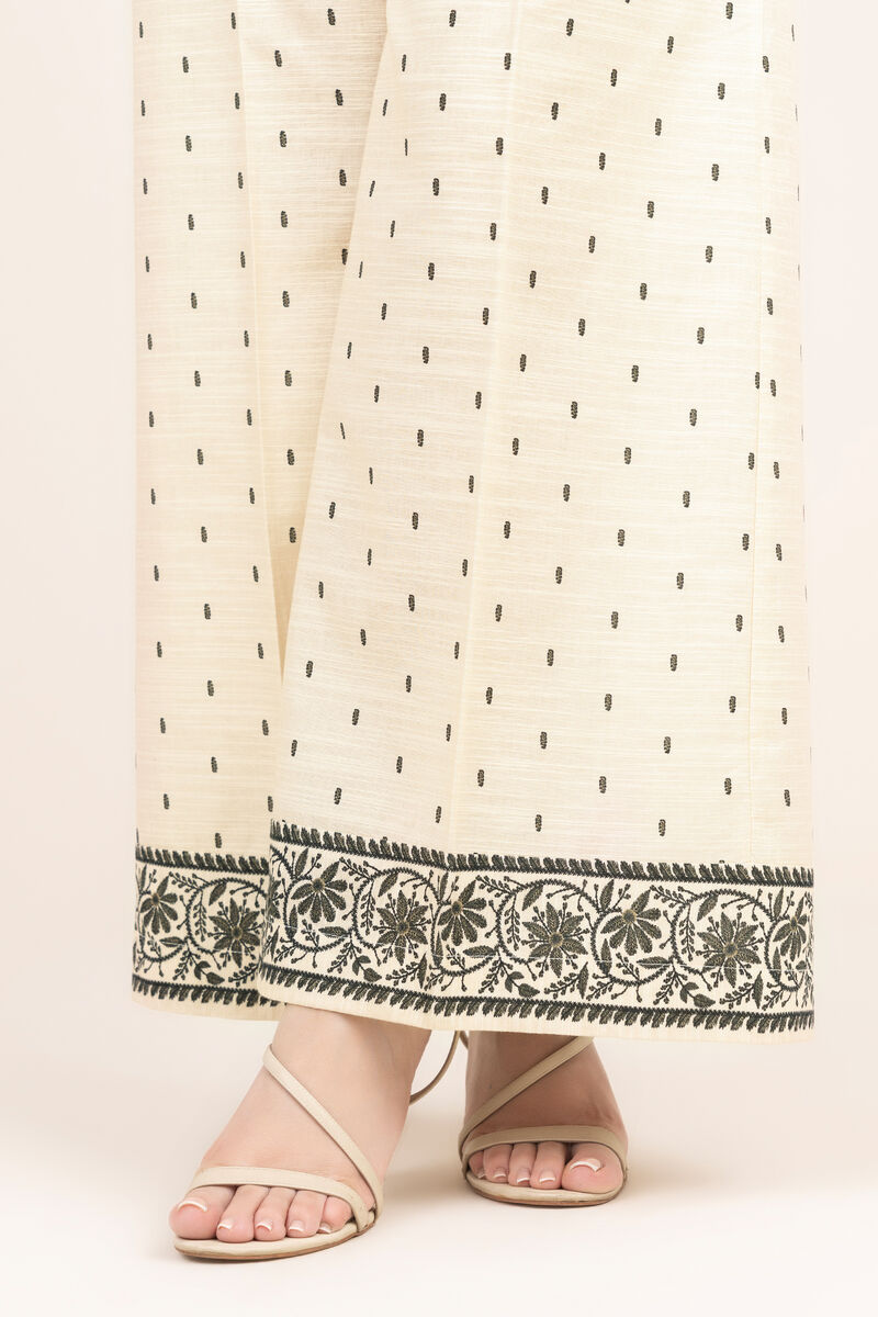 Printed Cotton Flared Pants