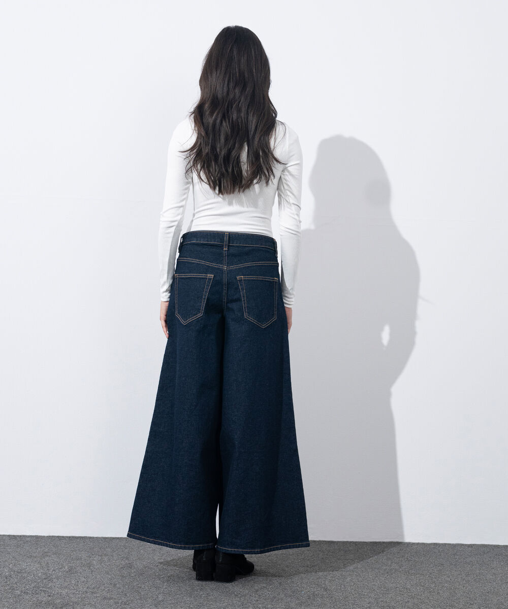 Women's Western Wear Rinse Wash Super Wide Leg Jeans