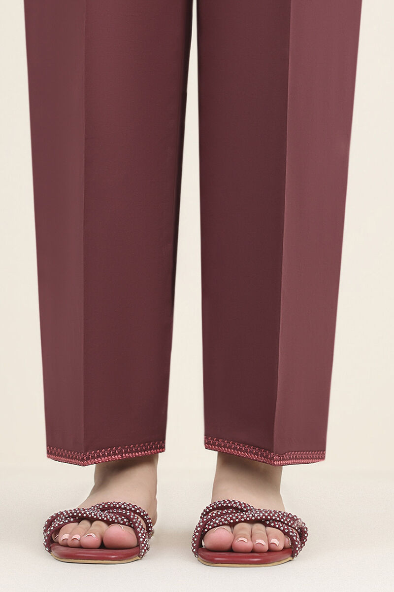 Embroidered Cambric Straight Pants