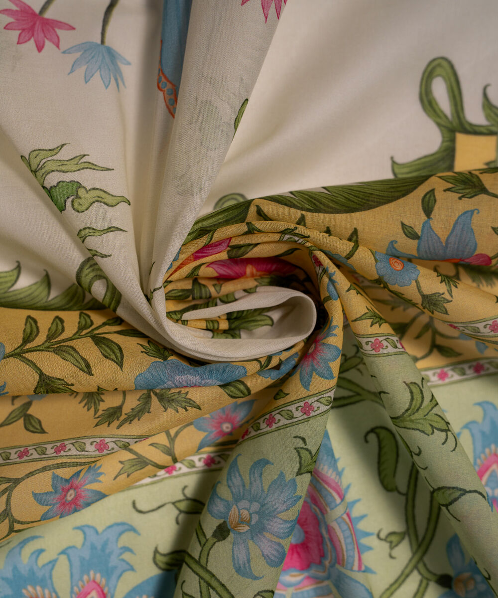 Lawn Printed Off White Dupatta