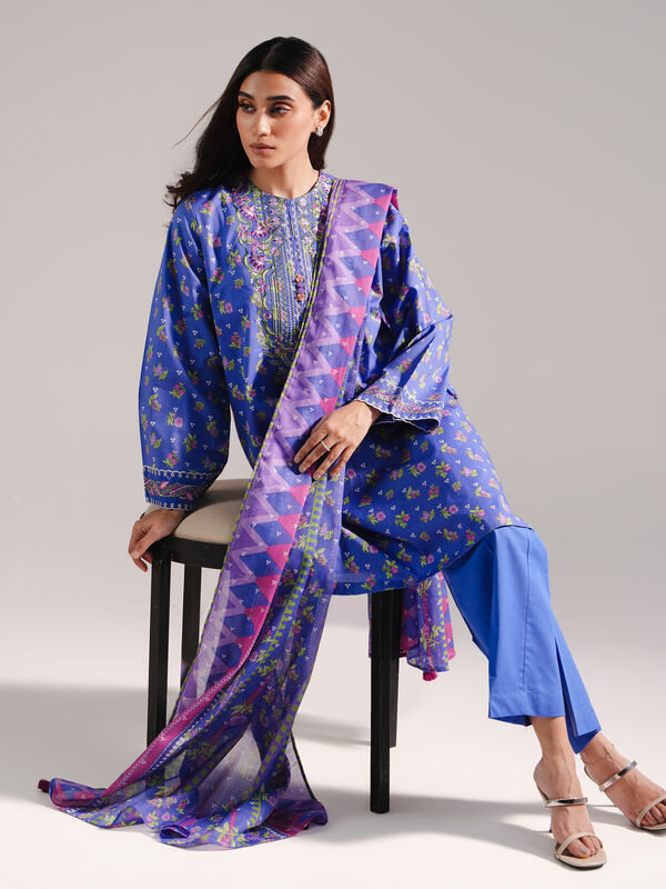 3 Piece - Printed Lawn Suit