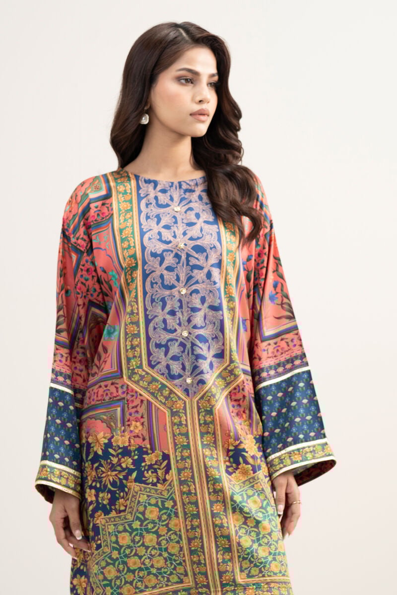 Printed Viscose Satin Shirt