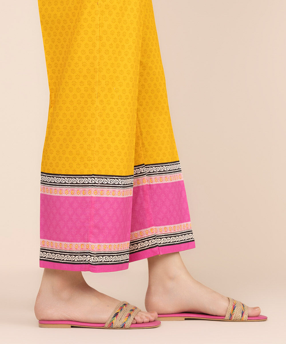 Women's RTW Cambric Multi Printed Straight Pants