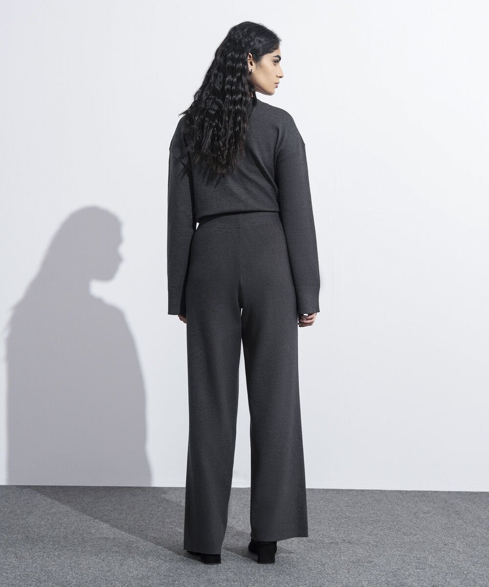 Women's Western Wear Grey  Pull-On Knit Trousers