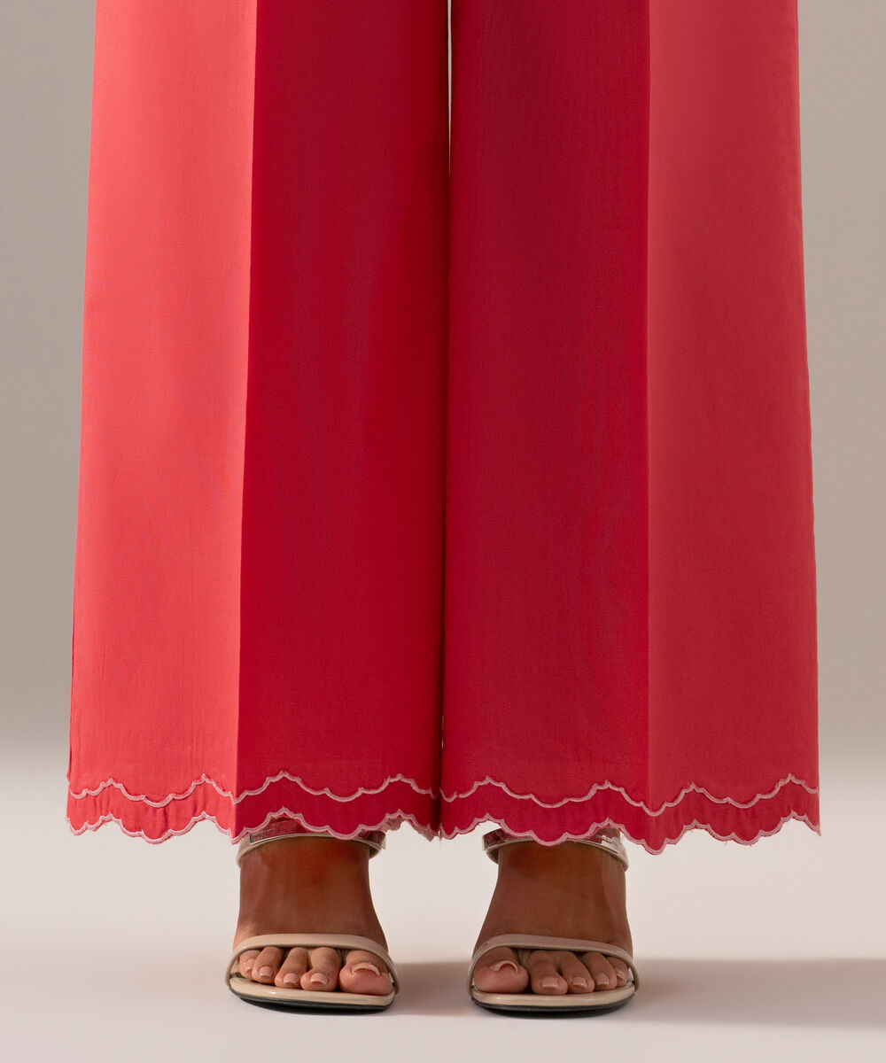 Women's RTW Cambric Solid Peach Culotte