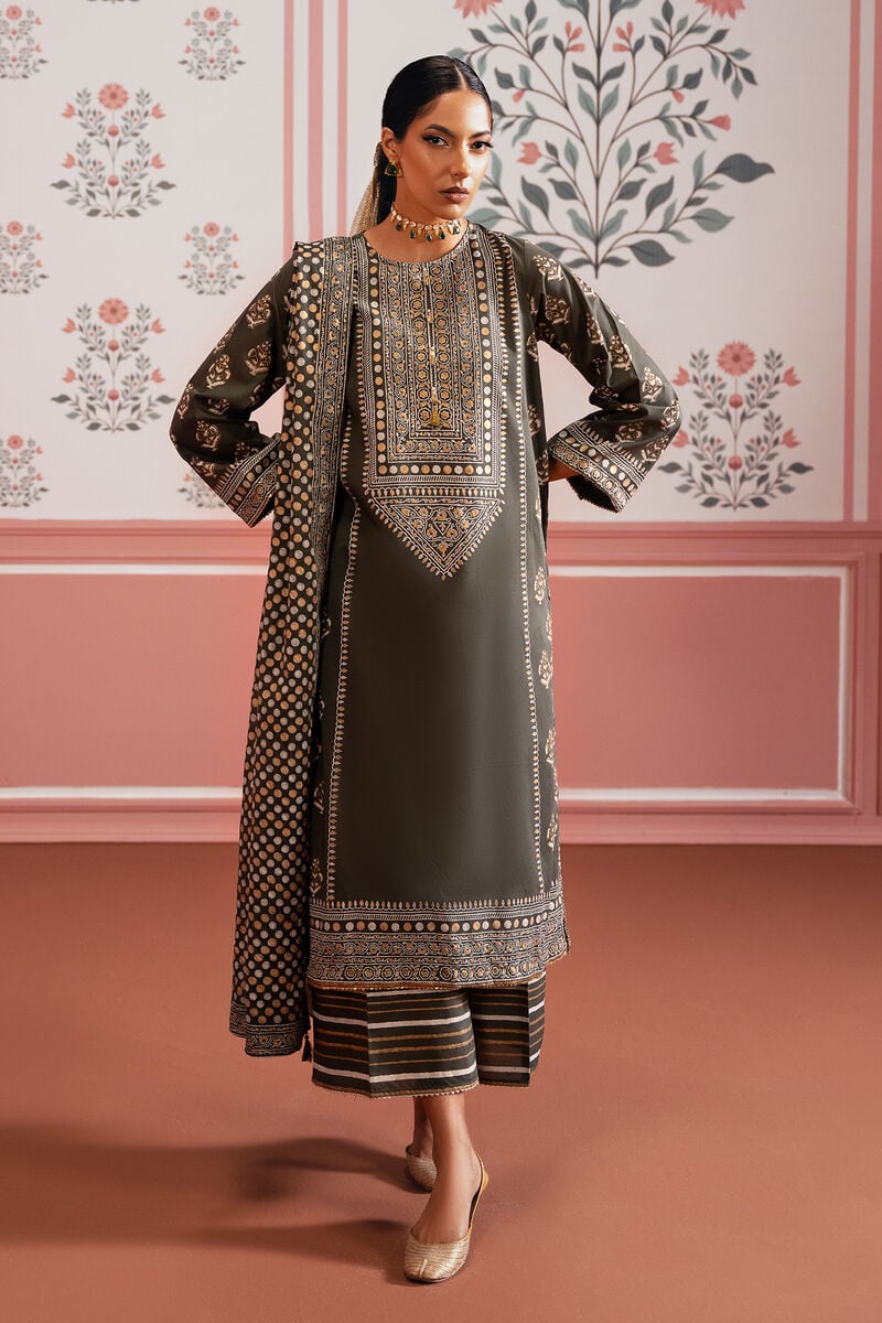 Block Printed Lawn Shirt