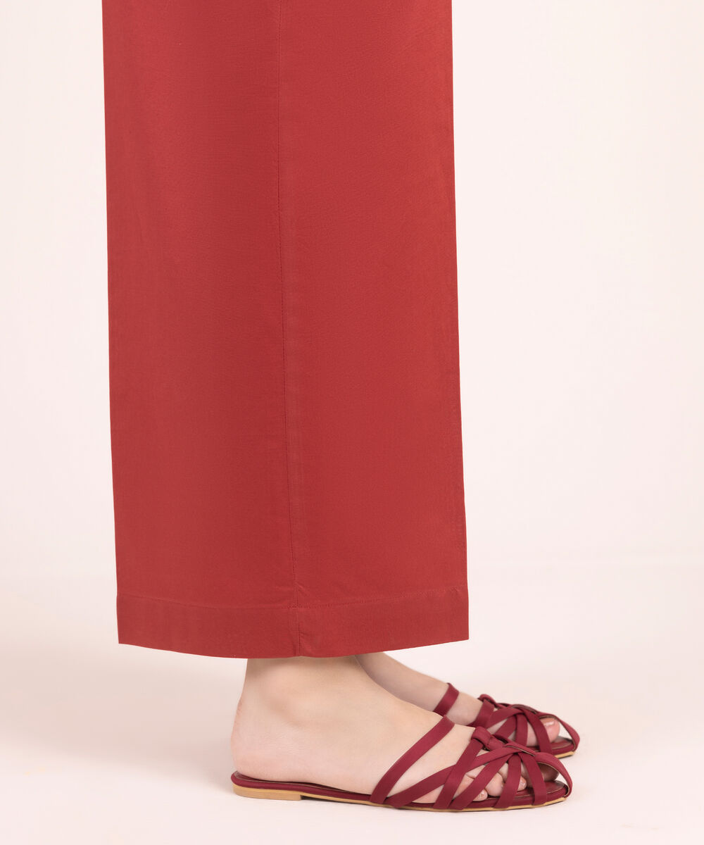 Women's RTW Multineps Solid Red Culottes