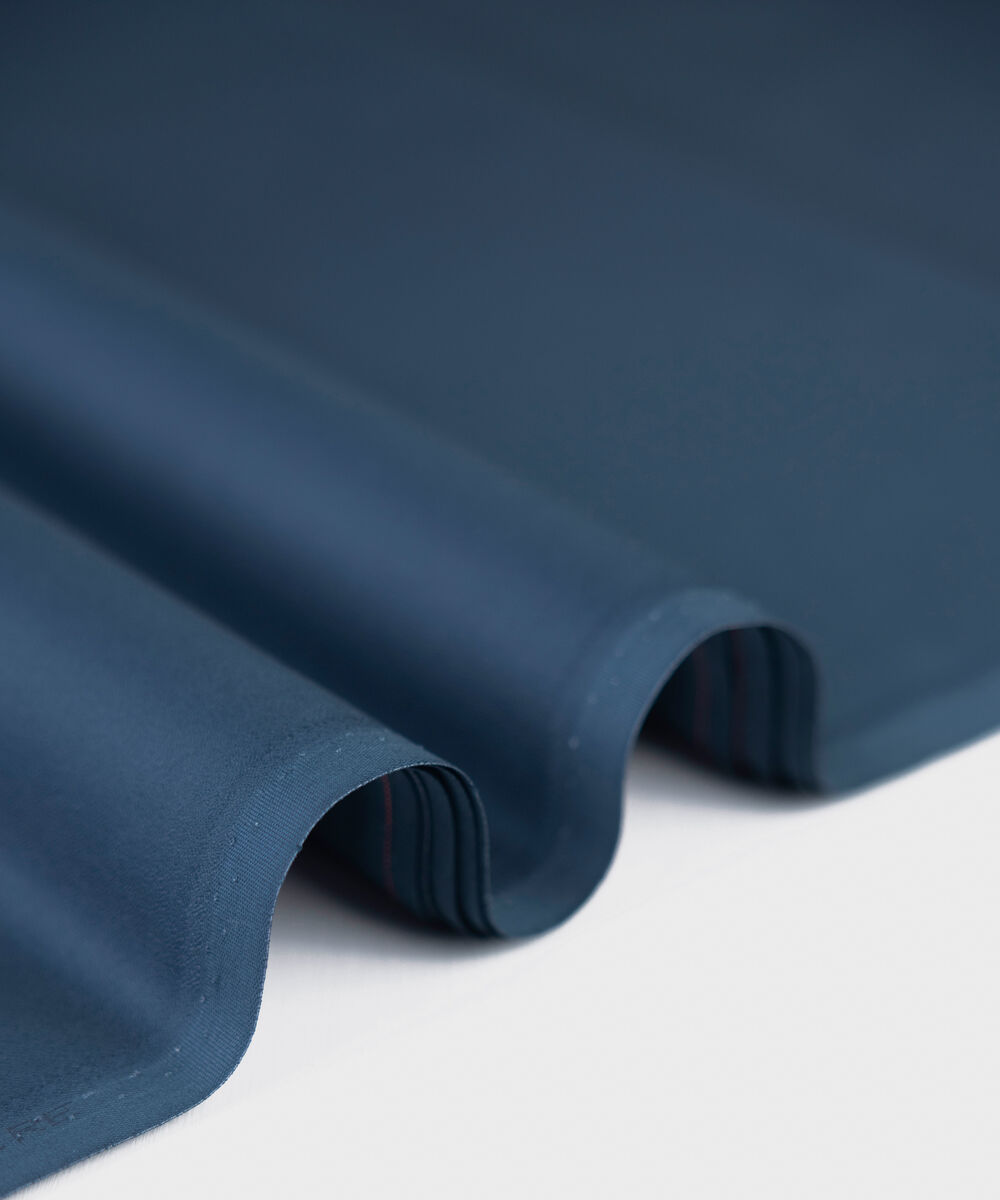 Men's Unstitched royal blue premium cotton crepe Suit