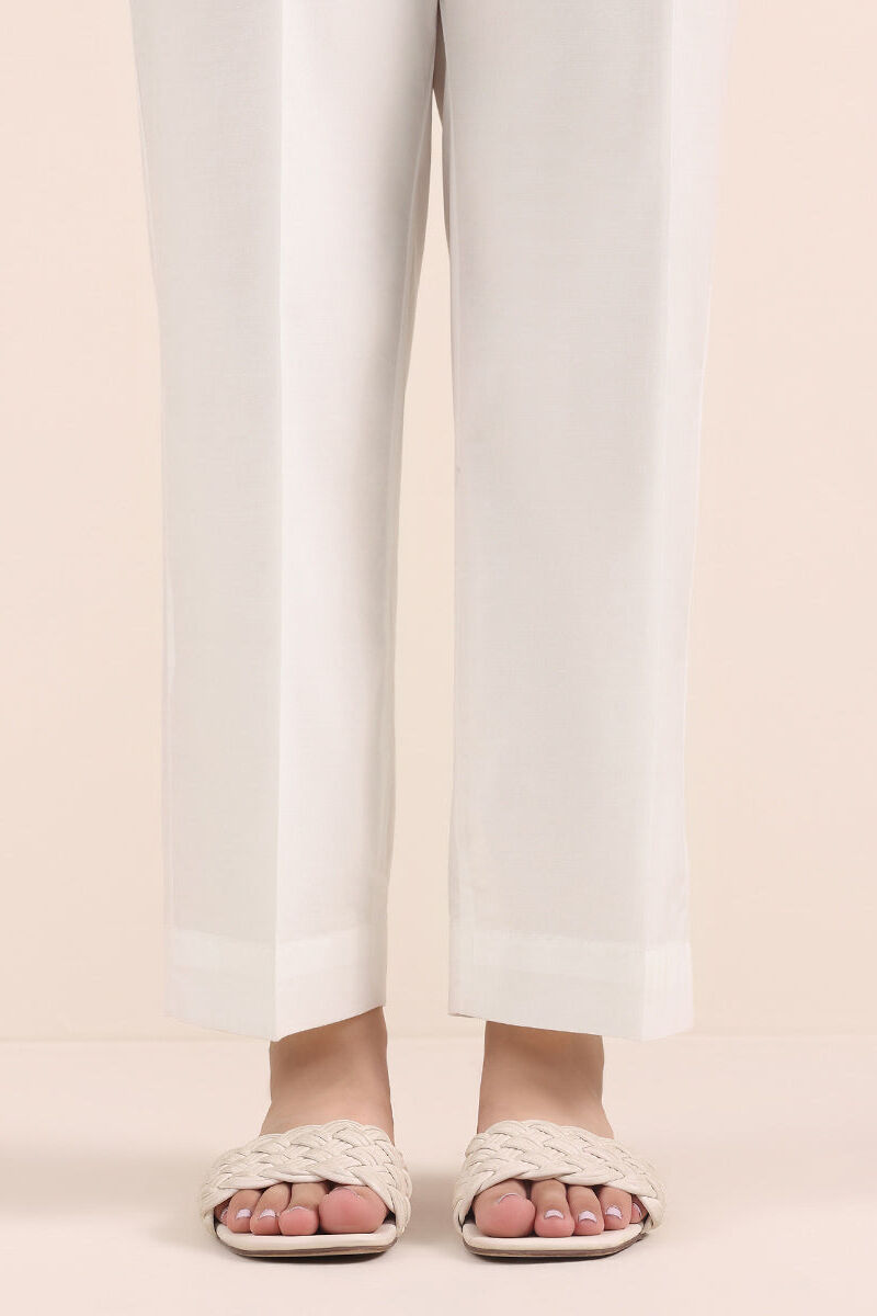 Solid Cambric Straight Pants