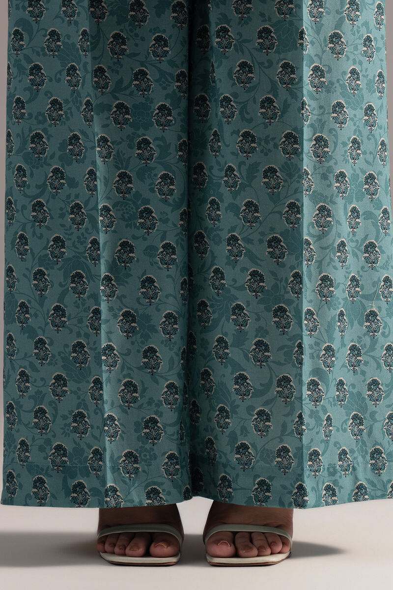 Printed Cambric Flared Pants