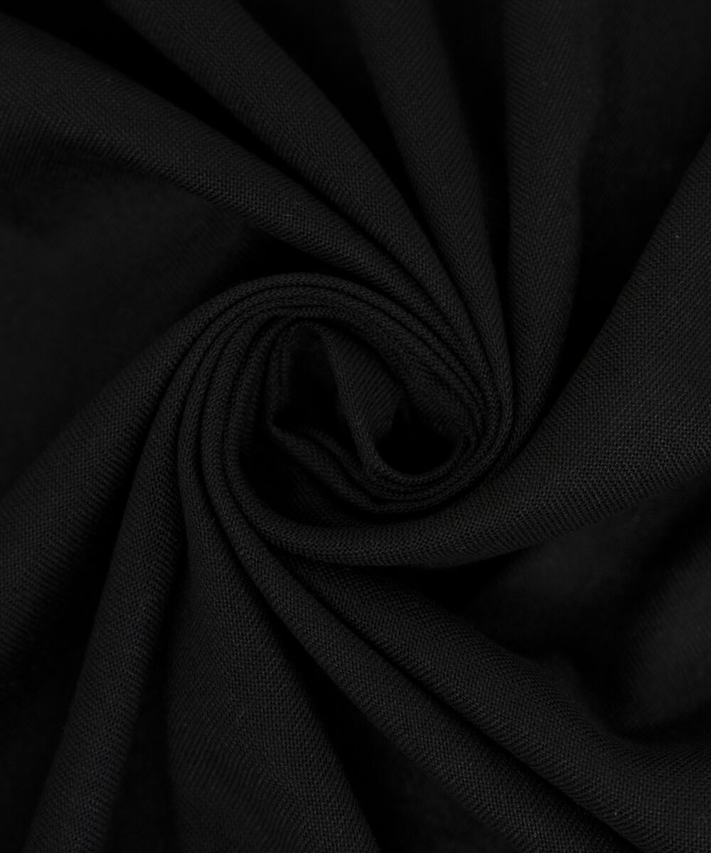 Solid Black Blended Shawl