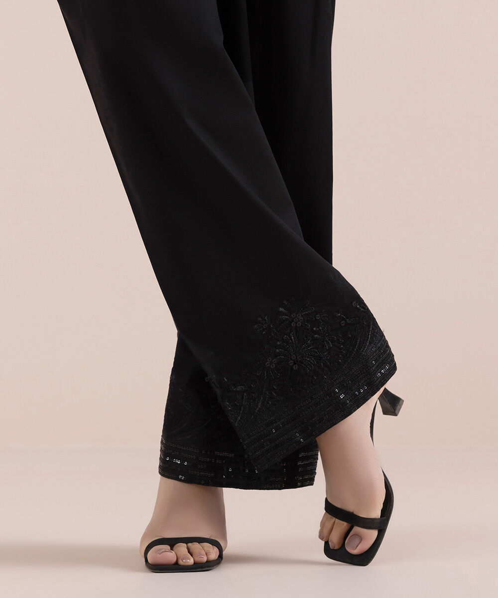 Woman - Embroidered Cambric Shalwar