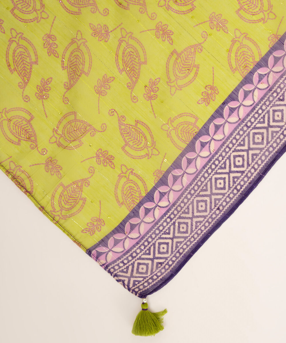 Manaar Green Printed Dupatta