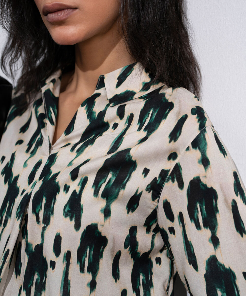 Women's Multi Printed V-Neck Top