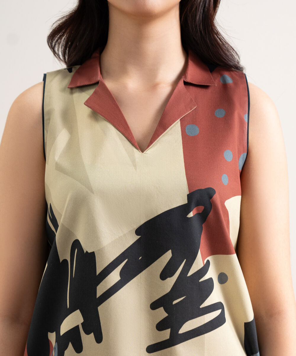 Women's Unstitched Lawn Printed Multi  2 Piece Suit