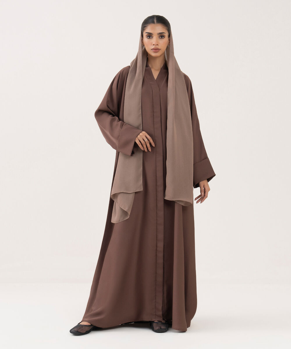 Women's Brown Polyester Hijab
