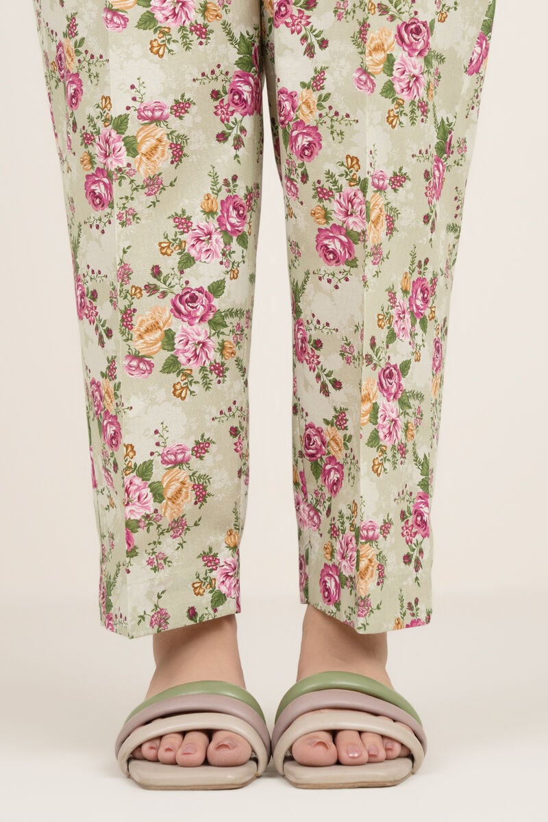 Embroidered Cambric Straight Pants