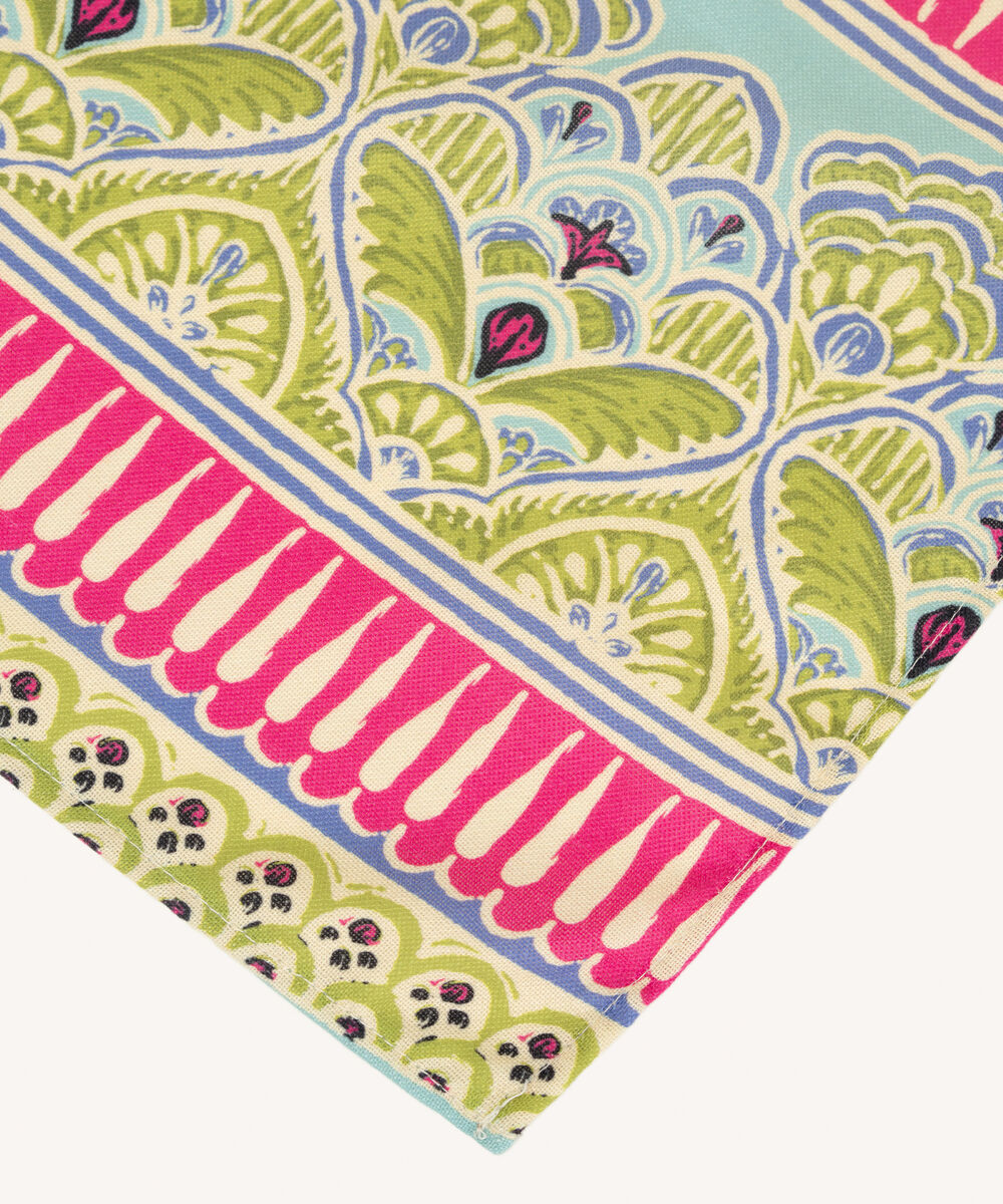 Green Printed Blended Shawl