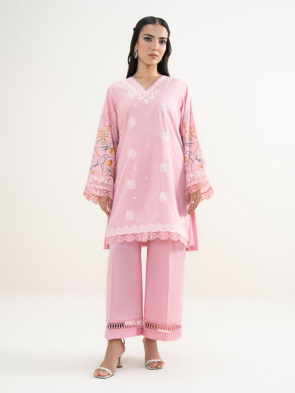 2 Piece - Emboidered Zari Lawn Suit