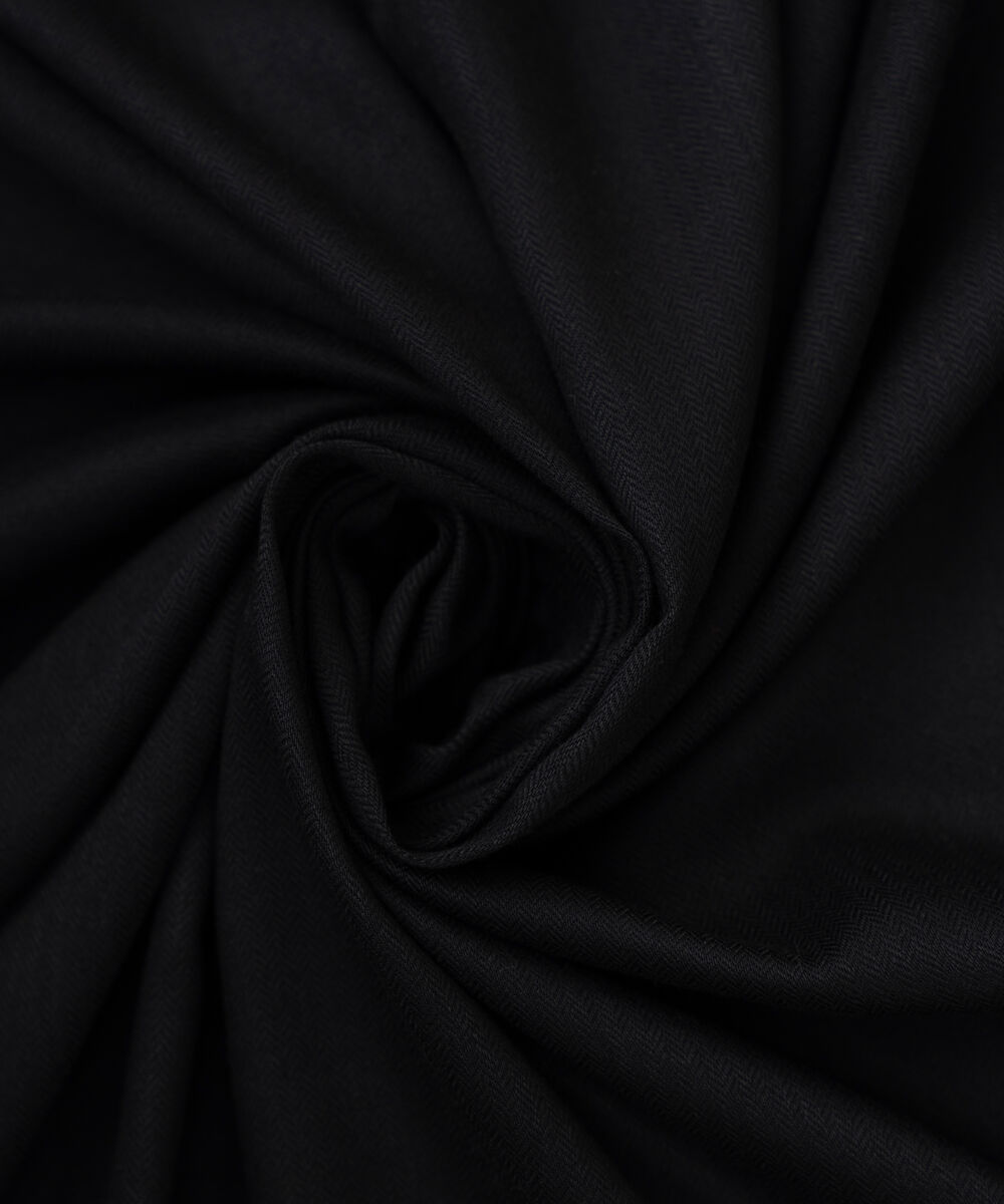 Solid Black Blended Shawl