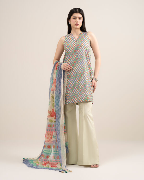 2 Piece - Printed Lawn Suit