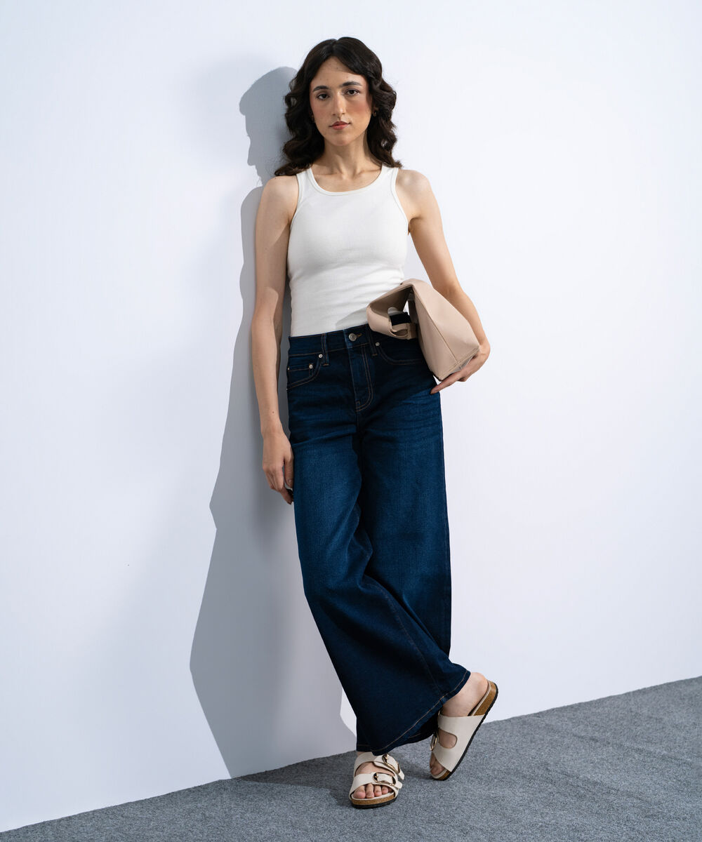 Women's Dark Wash Baggy Loose Jeans