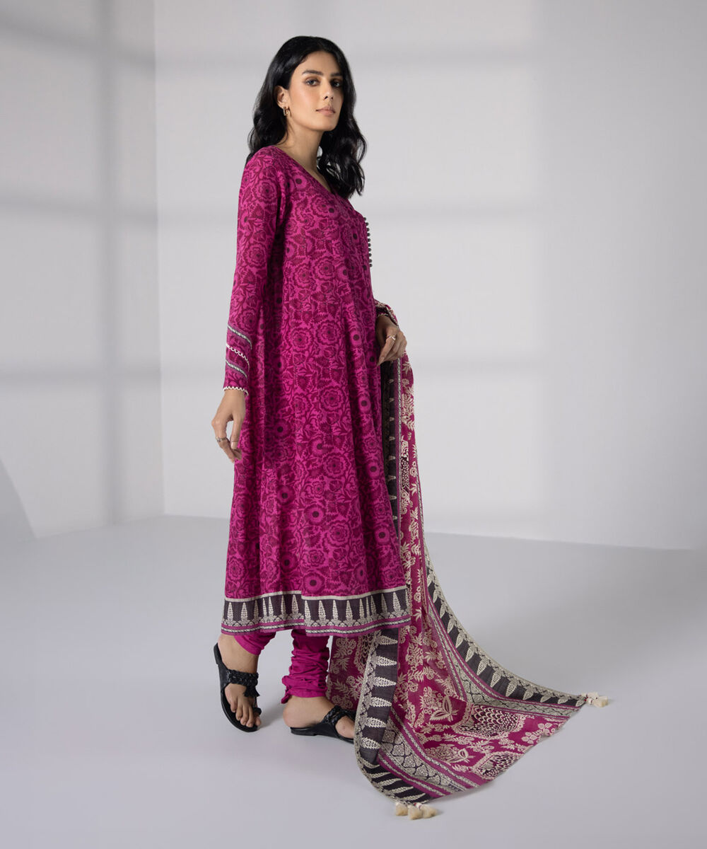 Ladies Khaddar Unstitched Three Piece