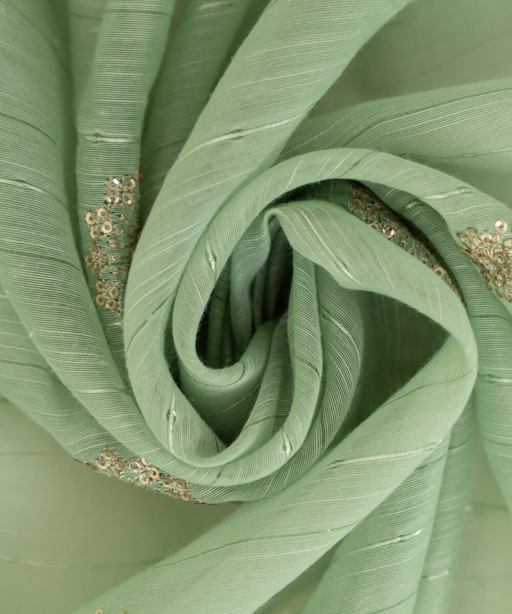 Manaar Embroidered Mint Green Dupatta