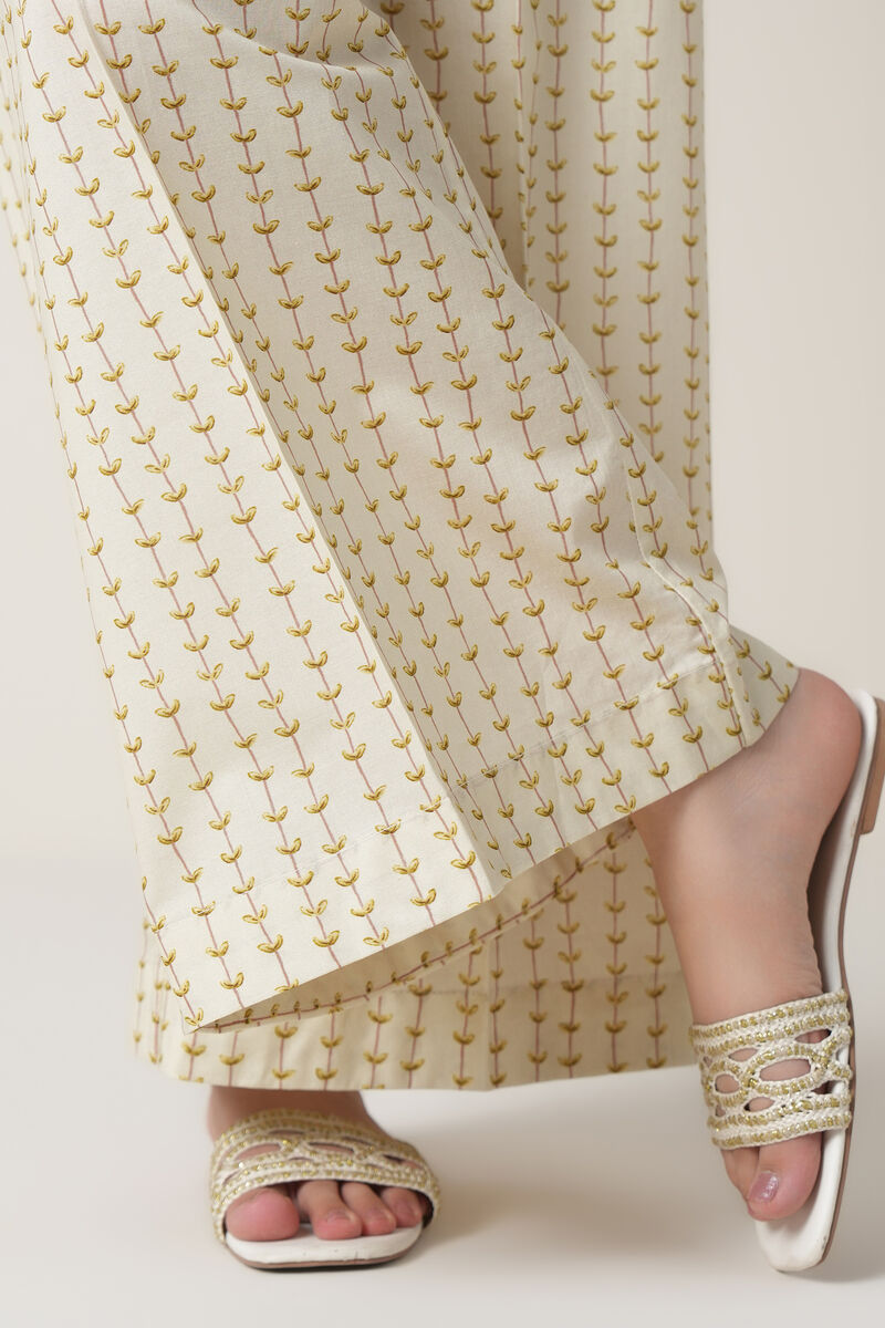 Printed Cambric Flared Pants