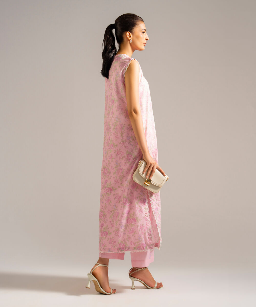 Women's RTW Lawn Embroidered Pink 2 Piece Suit