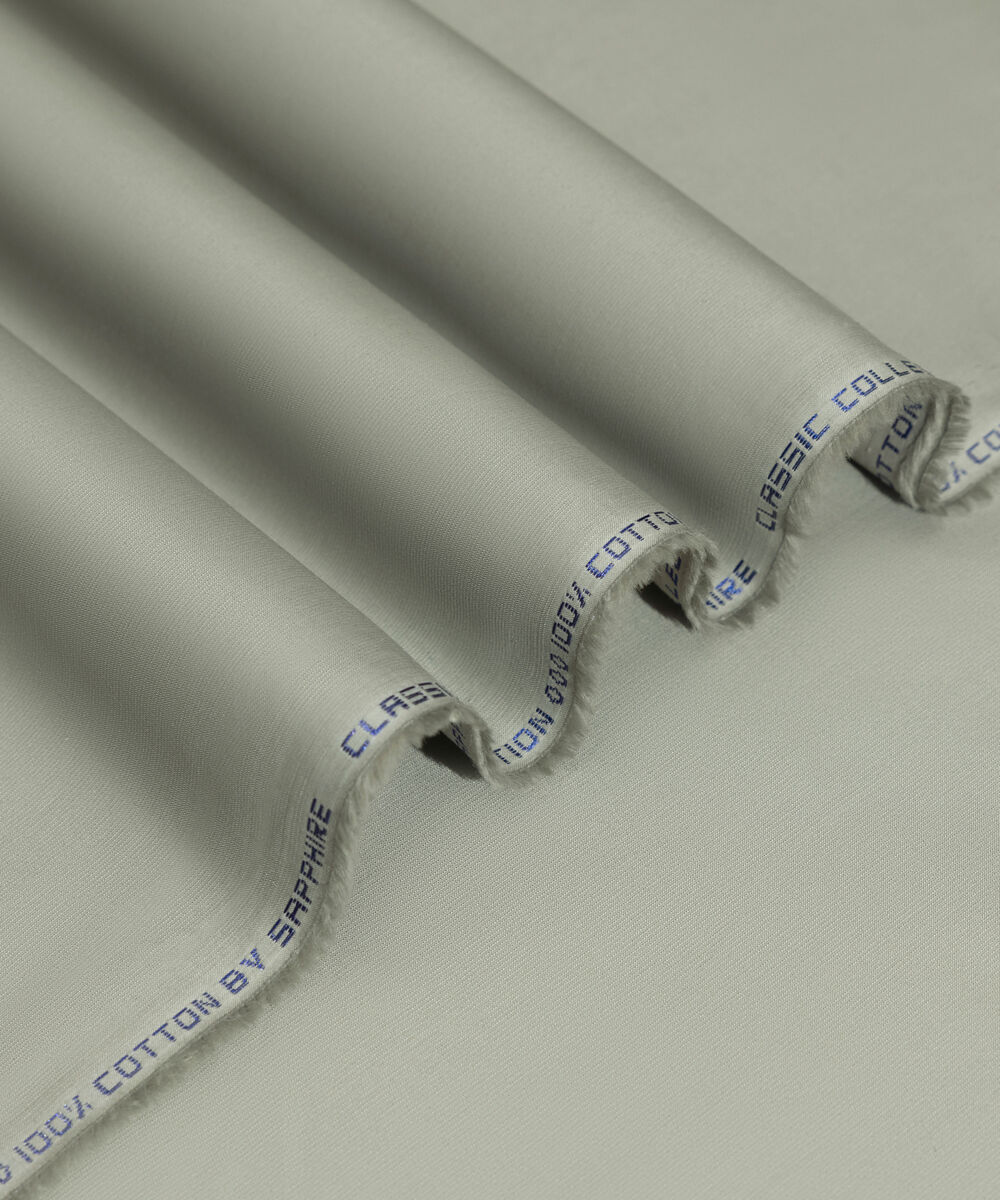 Men's Unstitched 2-Piece Premium Cotton Dobby Sage Suit