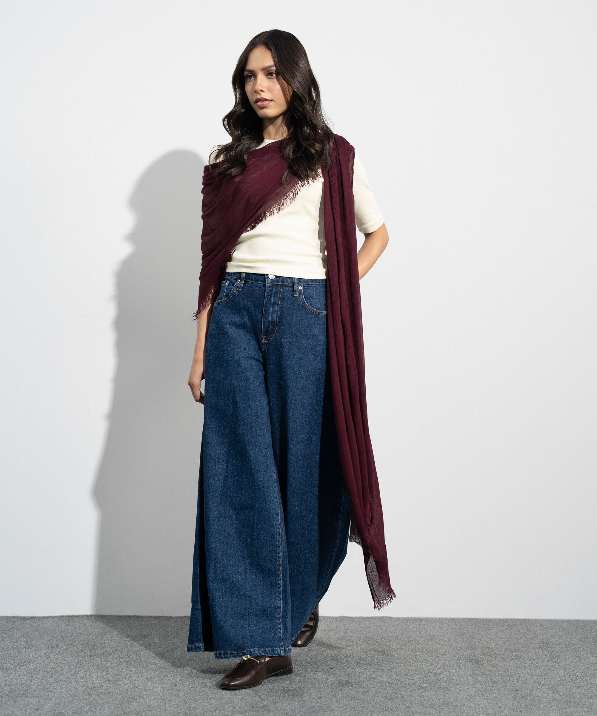 Maroon Scarf WSCF26V10019