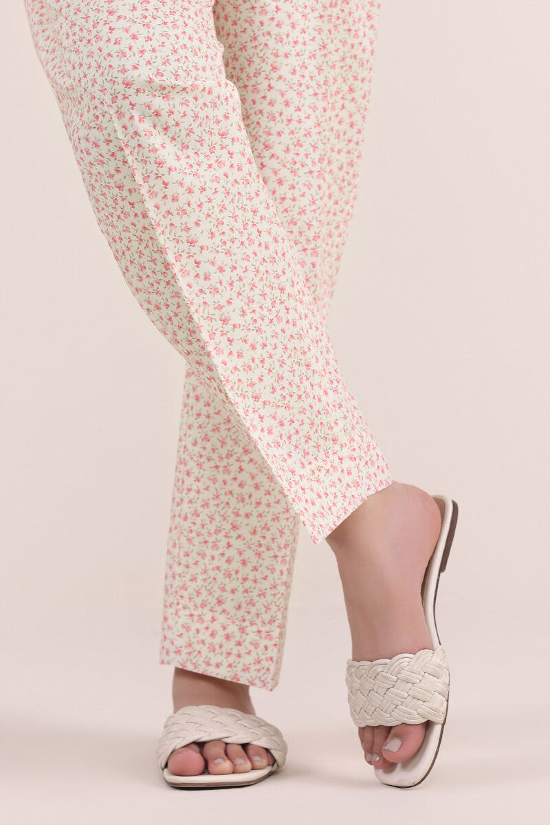 Printed Cambric Straight Pants