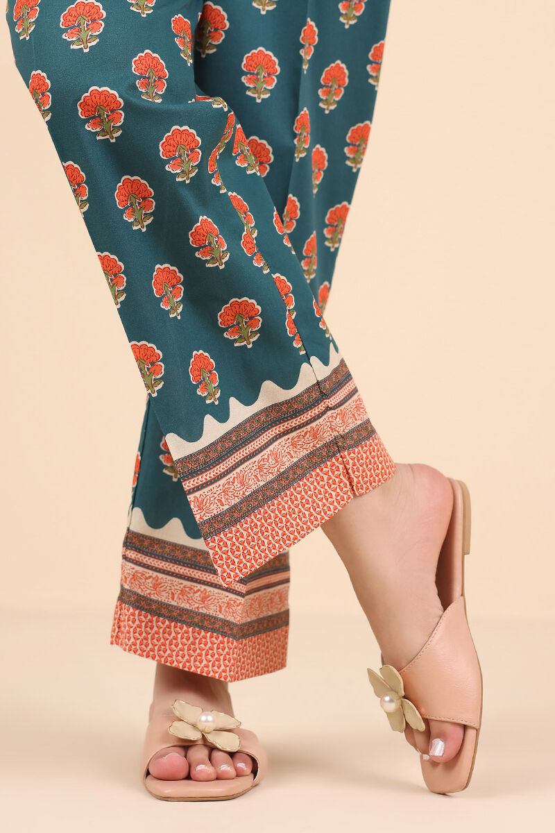 Printed Cambric Straight Pants