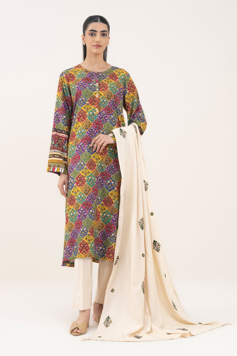 Embroidered Linen Dupatta