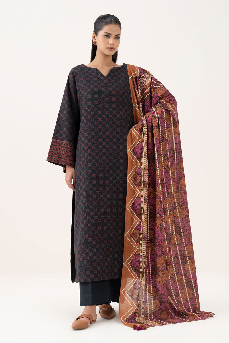 2 Piece - Printed Light Khaddar  Suit