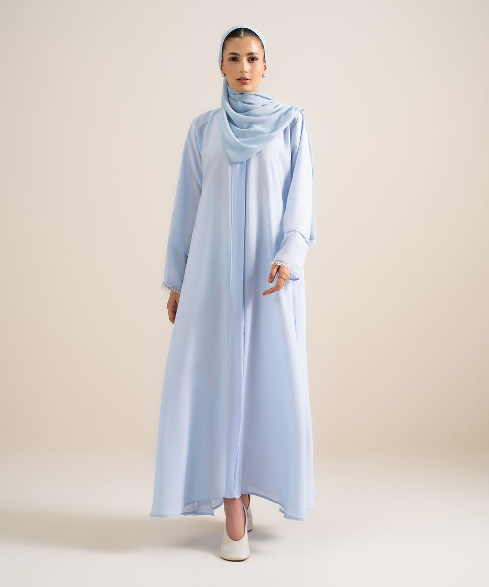 Women's Sky Blue Regular Abaya