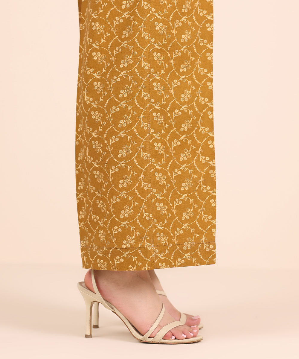 Women's RTW Cambric Yellow Printed Culottes