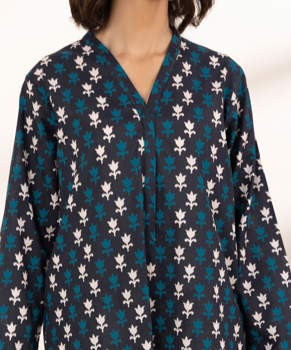 Women's RTW Lawn Multi Printed A-Line Shirt